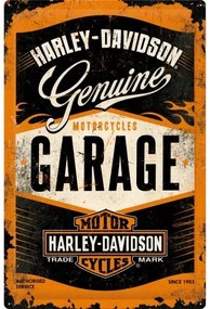 Plechová ceduľa Harley Davidson - Garage (40x60), ( x  cm)