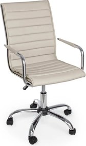 Taupe kancelárska stolička z imitácie kože Perth – Yes Everyday