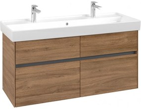 VILLEROY &amp; BOCH Collaro závesná skrinka pod umývadlo, 4 zásuvky, 1154 x 444 x 546 mm, Oak Kansas, C01200RH