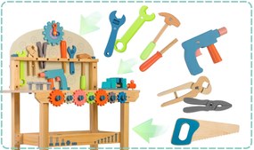 Drevená dielňa s náradím RK-876 Ricokids