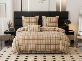 Mikroplyšové obliečky PLAID krémové Rozmer obliečky: 70 x 90 cm | 140 x 220 cm
