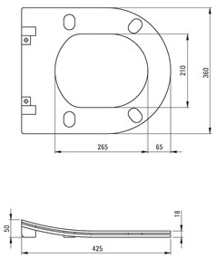 Deante Peonia Zero, závesná WC misa RimFree 51 x 36 cm + toaletné sedátko s pomalým zatváraním, biela, CDED6ZPW