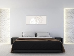 Obraz - Line art monstera N⁰2 (120x50 cm)