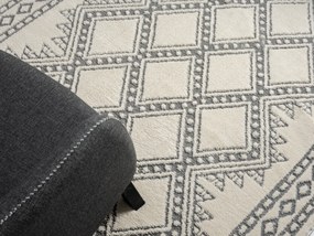 My Flair, Kusový koberec Moroccan Delight weiß, 100x200, čiernobiela, obývacia izba