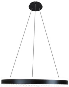 LED Stmievateľný luster na lanku LED/80W/230V 3000-6500K čierna + diaľkové ovládanie