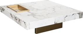 Konferenční stolek Modig M50 100 cm zlatý/mramor