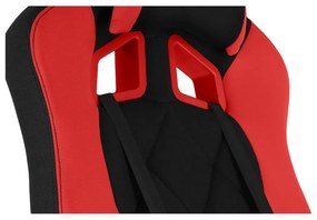 Herná stolička A-RACER Q12 –⁠ látka, čierna/červená