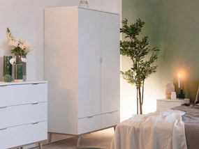 Šatníková skriňa Göteborg, biela/dub sonoma