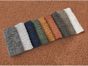 Oranžová rohová pohovka z textílie buklé (ľavý roh/s leňoškou) Azra – Bobochic Paris