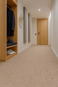 Timzo, Koberec metráž Orion 9219, na mieru, šíře 4m,5m, béžová, filc, chodba / predsieň