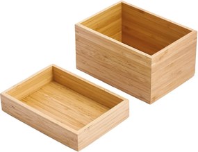 Bambusový kúpeľňový organizér na kozmetiku v prírodnej farbe Isalys – MSV