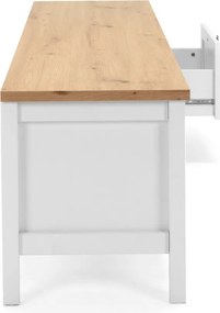 TV skrinka Bergen, biela/dub artisan
