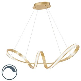 Dizajnové závesné svietidlo zlaté vrátane LED 80 cm - Belinda