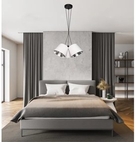 Luster na lanku ZOMA 3xE27/60W/260V biela/lesklý chróm
