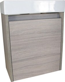 Comodo Kúpeľňová skrinka závesná s keramickým umývadlom Marta 40 Oak P/L