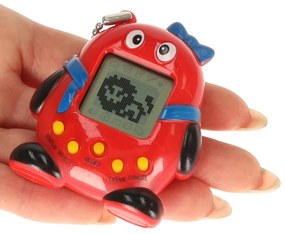 KIK KX9720_4 Hračka Tamagotchi elektronická hra zviera, červená