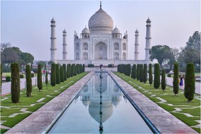 Obraz - Taj Mahal za východu slnka (90x60 cm)