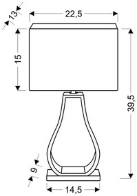 Candellux FEMO Stolná lampa 1X60W E27 brown 41-79985