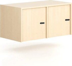 Nadstavba pre skrine FRAME, 2x dvere, 872 x 450 x 427 mm, mechanický zámok, breza