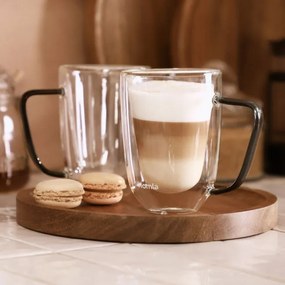 Sada dvoch hrnčekov CEMBRA s dvojitým dnom, sivé ALL 992487 250 ml (2 ks)