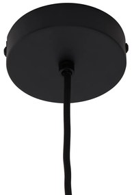 Retro závesné svietidlo čierne s bronzovým sklom - Bizle