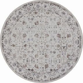 Koberec INKA Floral béžový kruh