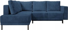 Rohová sedacia súprava Rodriguez (L) (námornícka modrá čierna)