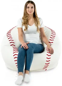 Sedací vak Baseball ekokoža