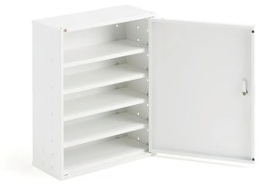 Kovová skrinka SERVE, 580x470x205 mm, biela