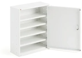 Kovová skrinka SERVE, 580x470x205 mm, biela