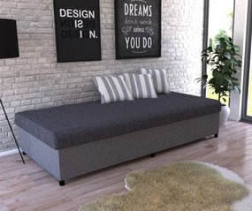 Čalúnená posteľ s úložným priestorom VELNO II - 200x80 cm - šedá