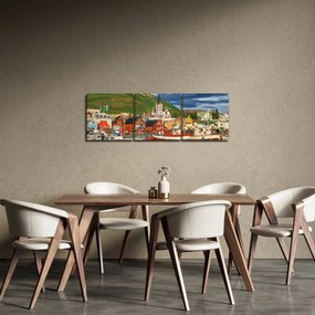 Obraz - Húsavík (s hodinami) (90x30 cm)