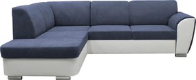 XXXLutz ROHOVÁ SEDAČKA, textil, modrá, biela MID.YOU - Sedačky - 001574004007