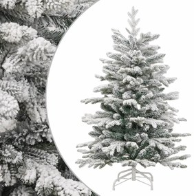 Umelý výklopný vianočný stromček so snehovými vločkami 150 cm 358385
