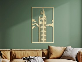 drevko Obraz Big Ben Rozmer obrazu: 65 x 39,5 cm, Farba dekorácie: Čierna
