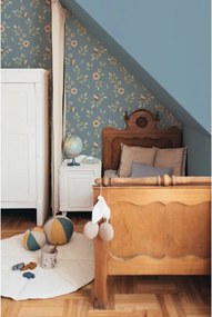 Tapeta Boho kvety modrá 280x50 cm