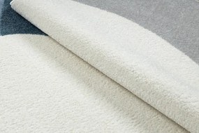 Koberec FUSION Shape 5710 biely / modrý