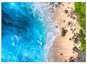 Sklenený obraz - Pláž v Indonézii (70x50 cm)