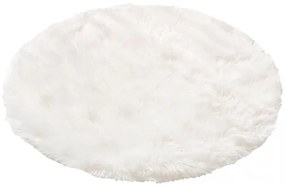 Koberec PEAU DE MOUTON 2 kruh biely
