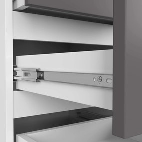 Komoda CL5 40 cm bílá/grafitově šedá