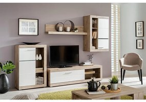 Obývacia stena Rosso šedá dub/biely 11008773