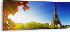 Obraz - jeseň v Paríži (120x50 cm)