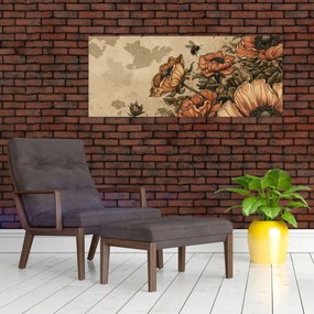 Obraz - Včelia lúka II. (120x50 cm)