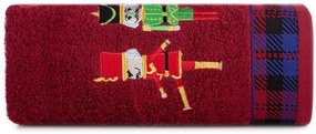 Bavlnený vianočný uterák červený s cínovými vojačikmi Šírka: 50 cm | Dĺžka: 90 cm