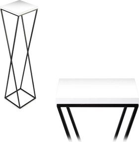 STOJAN NA KVETINÁČ LOFT7 100X24X24 CM ČIERNA/BIELA