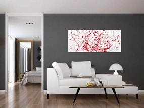 Obraz technikou Drippingu (120x50 cm)
