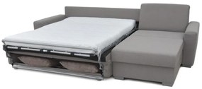 Rozkladacia rohová sedacia súprava LEKA, šedá, s úložným priestorom, do L