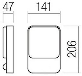 Redo 90128 - LED Vonkajšie nástenné svietidlo COLIN LED/9W/230V 4000K IP54 biela