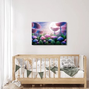 Obraz - Huby pri splne, grafika (90x60 cm)