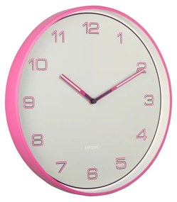 Karlsson 6013BP dizajnové nástenné hodiny ružové,priemer  40 cm